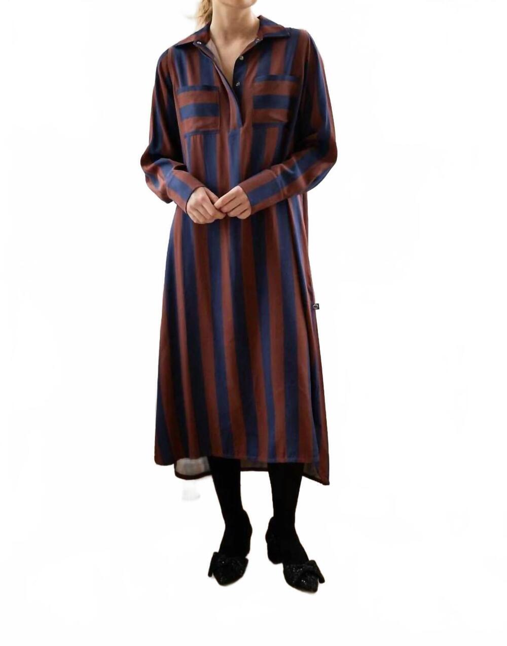 NEW DANEFAE KØBENHAVN long sateen twill shirt dress in one color